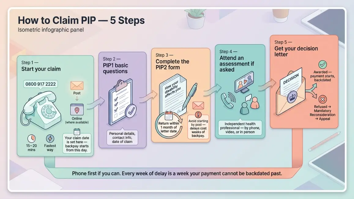 How do you claim PIP
