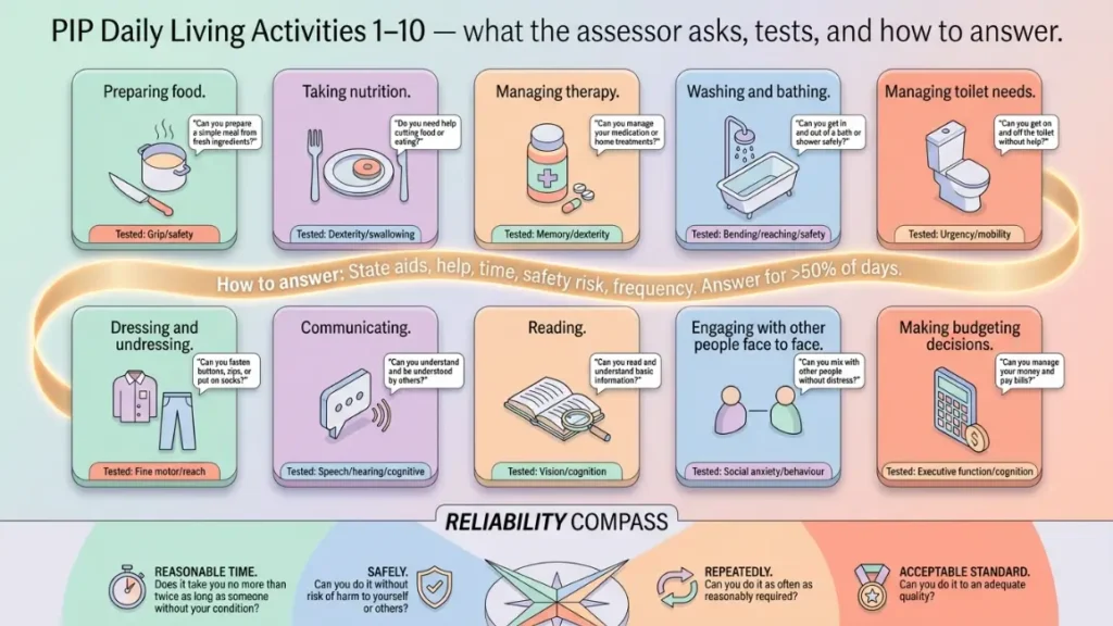 PIP Assessment Daily living questions