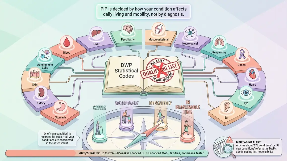 PIP Medical Conditions List