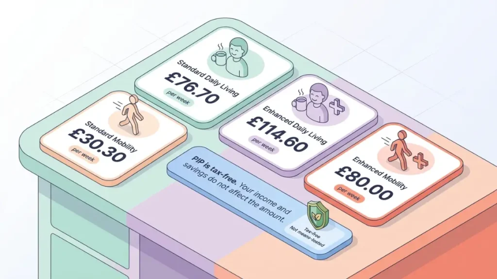 What are the current PIP weekly rates for 2026