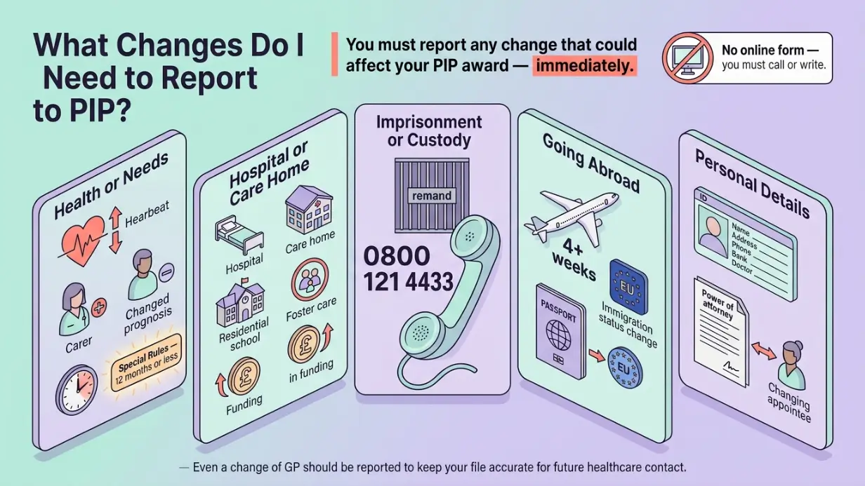 What changes do I need to report to PIP